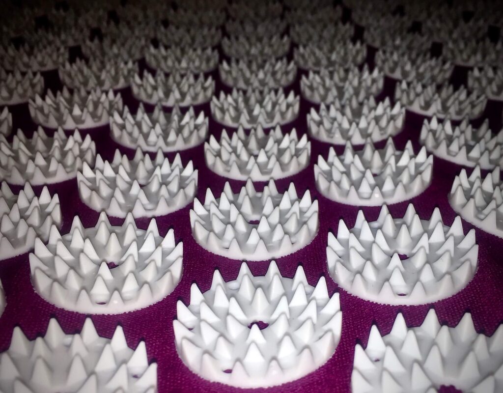 tapis acupression fleurs